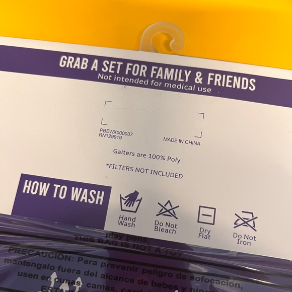 3 Pack Versatile Gaiters Face Scarf w/ Built In Filter Pockets Wind Protection - Picture 9 of 9